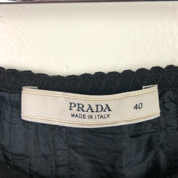 Prada Beautiful 100% Silk Skirt w/ Crushed Velvet Detail - Picture 5 of 6